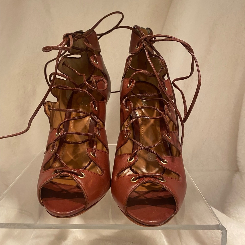 Schutz 3 1:2” heel size 6 1./2 in cinnamonn plum color